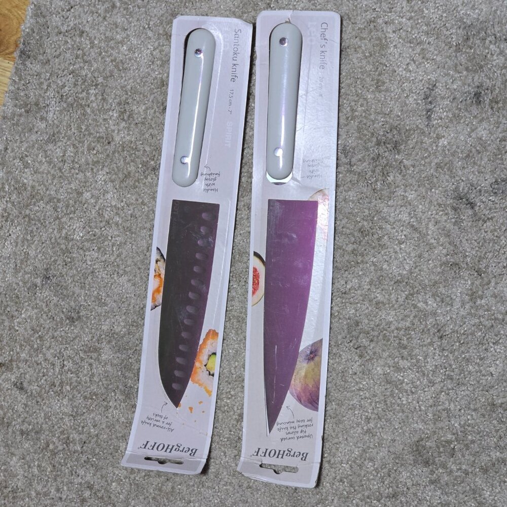 BergHOFF Leo Line Santoku & Chefs Knives - White Handles - Picture 4 of 6